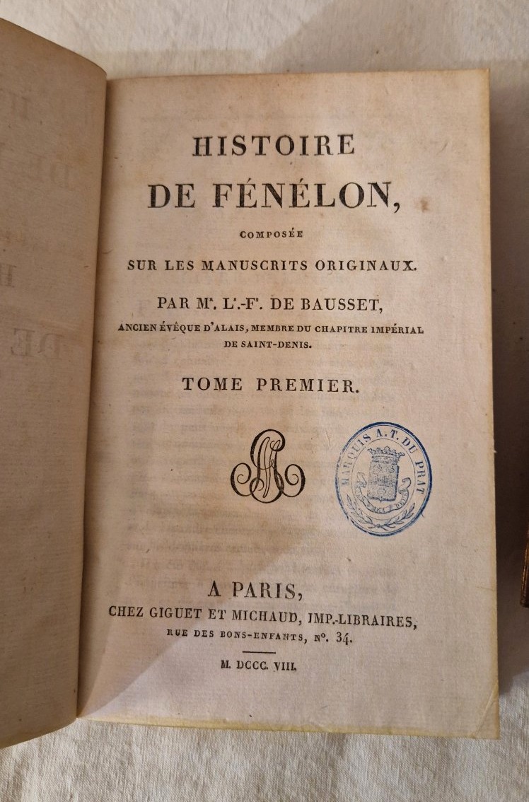 Histoire de Fenelon par Louis François de Bausset 1808-photo-3