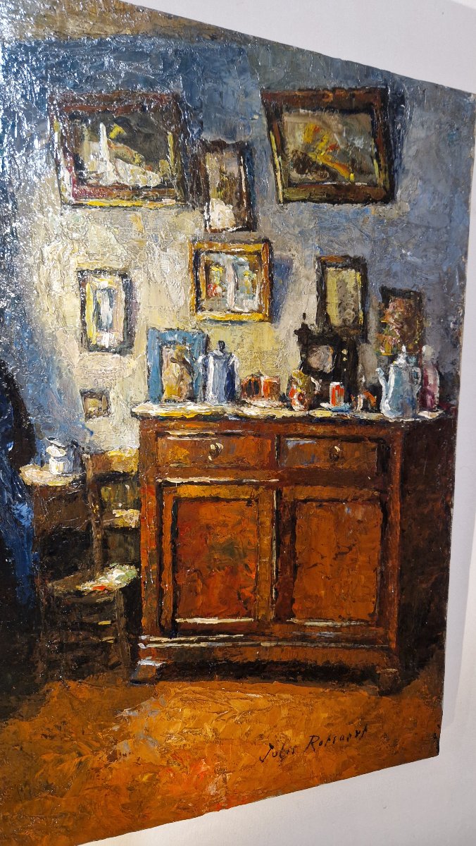 Scène d'intérieur par Jules Rotsaert (1910-1968)-photo-2