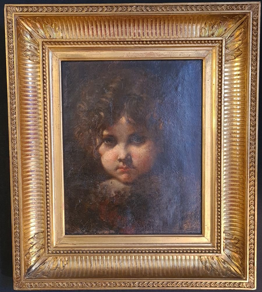 Table Portrait Of Child By François Louis Lanfant De Metz