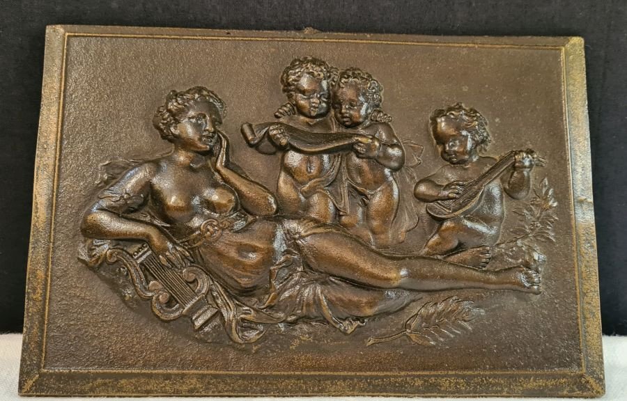 Bas Relief In Bronze Twentieth-photo-2