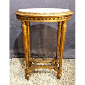 Table d'Appoint Bois  Doré De Style Louis XVI