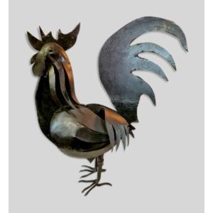 Rooster In Metal Middle Twentieth