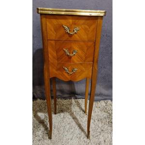 20th Century Marquetry Bedside Table