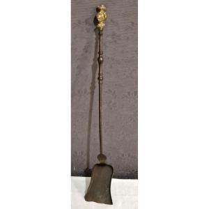 19th Century Gilt Bronze And Iron Fireplace Shovel