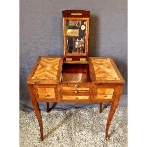 Dressing Table In 19th Century Marquetry