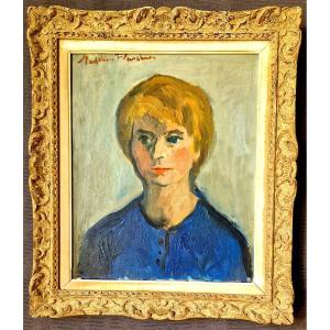 Portrait  d'Une Jeune Femme Période Art Déco 