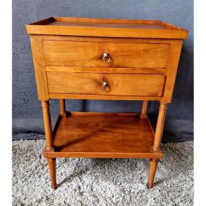 Side Table 2 Drawers In Cherry