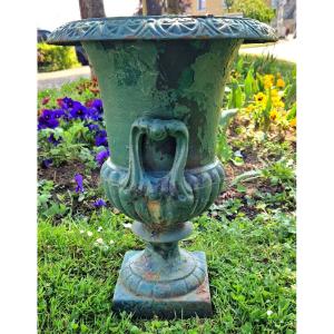 20th Century Cast Iron Medici Vase
