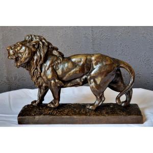 Bronze Lion By Hyppolyte Marius Galy (1847- 1929)