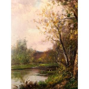 River Banks By Dauphin Louis Etienne (1885 -1926)