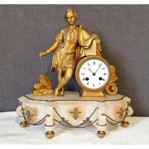 Pendule Romantique Doré