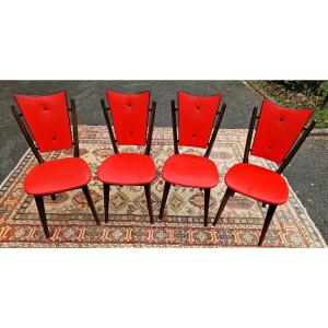 Suite Of 4 Red Skaii Chairs