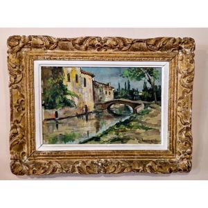 Bords De Rivière De Villiers Sur Morin Par Robert Lavoine L.p (1916-1999)