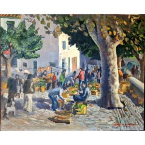 Marché aux fleurs XXème