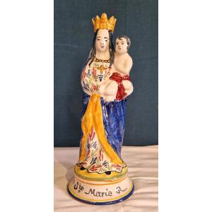 Virgin And Child In Earthenware 
