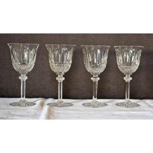 4 Saint Louis Crystal Wine Glasses, Tommy Model
