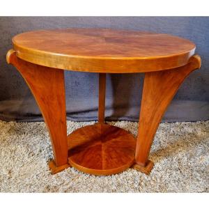 Art Deco Side Table In Walnut Veneer
