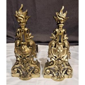Paire de chenets Napoléon III
