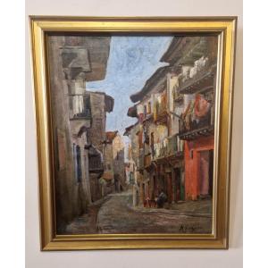 Henri Levasseur (1853-1934) – Picturesque Village Alley