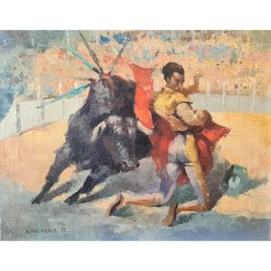 Alipio PÉREZ – Portrait de Toréador – Huile sur toile