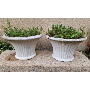 Pair Of XXth Century Garden Basins