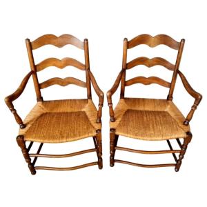 Paire de fauteuil de style provencale