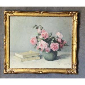 Bouquet Of Flowers In A Vase - Camille Ferré (1884-1962)
