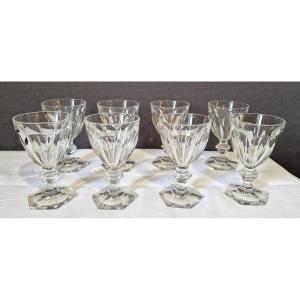 8 Baccarat Crystal Glasses, Harcourt Model