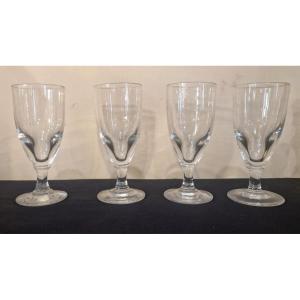 4 verres à absynthe XIXe