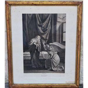 Gravure L' Annonciation XIXe