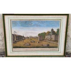 Gravure colorée Saint Petersbourg