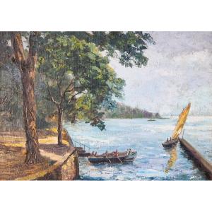 Jacques Moury (1927-2021) – "Le Port de Sans Souci"