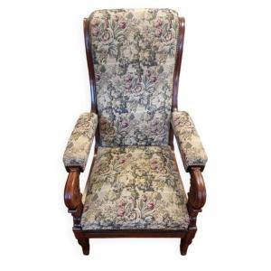Voltaire Armchair With Mahogany Racks