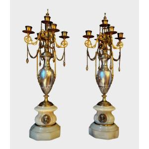 Paire de candélabres Napoléon III