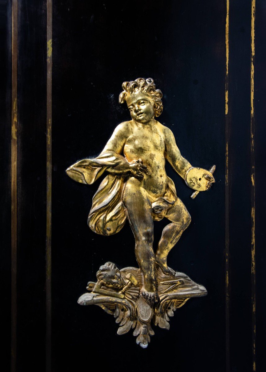 Massive Boulle Cabinet Monbro, Mid-19th Century .-photo-4