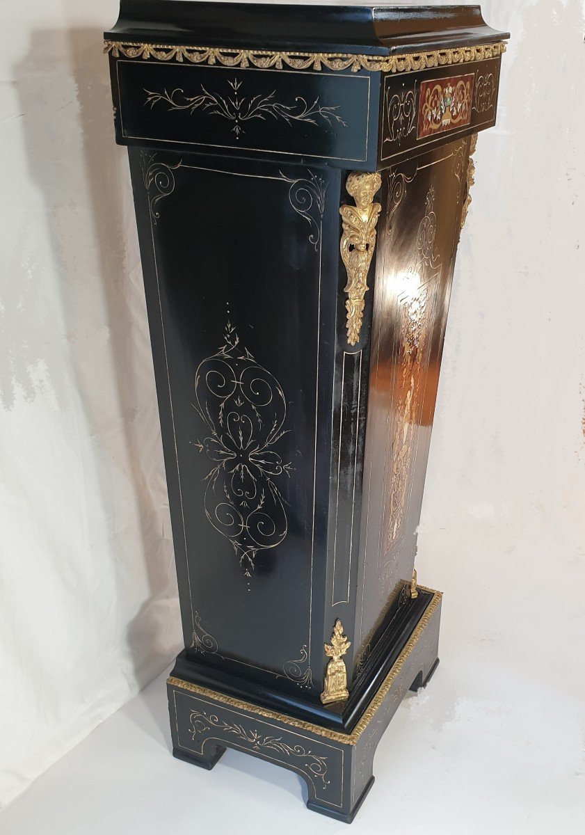 Boulle Column 19th Century.-photo-1