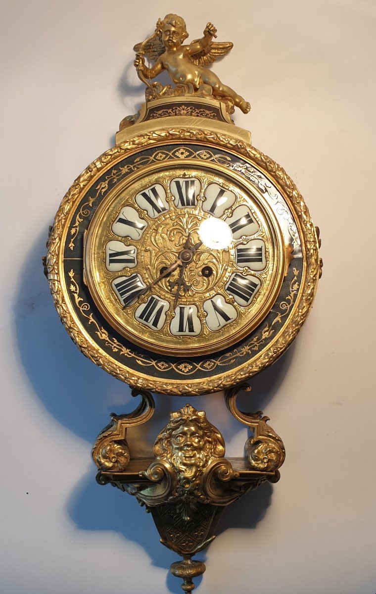 Horloge Murale Boulle (pendule Boulle)style Régence , XIX ème Siècle. 