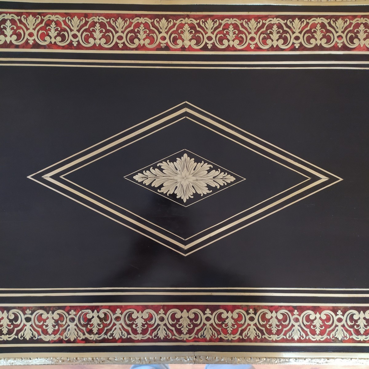 English Boulle Style Table, Circa 1830.-photo-4