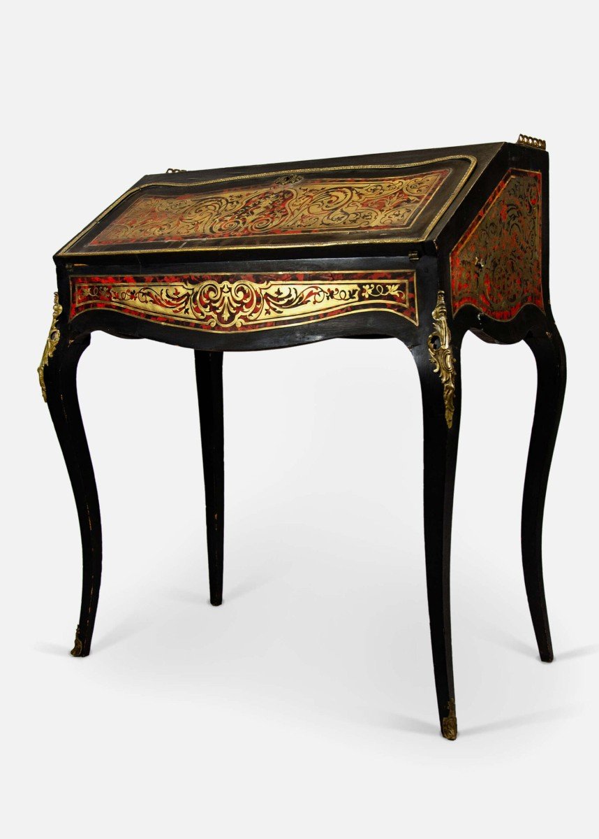 Secretaire Bonheur Du Jour Boulle Marquetry Late Nineteenth Century