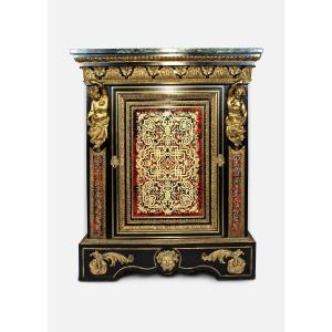 Cabinet Massive Boulle  Monbro, Milieu Du XIXe Siècle .