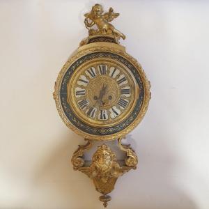 Boulle Wall Clock (bolle Clock) Regency Style, 19th Century. 