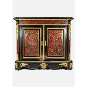  Cabinet Two Doors Marquetry Boulle Napoleon III.