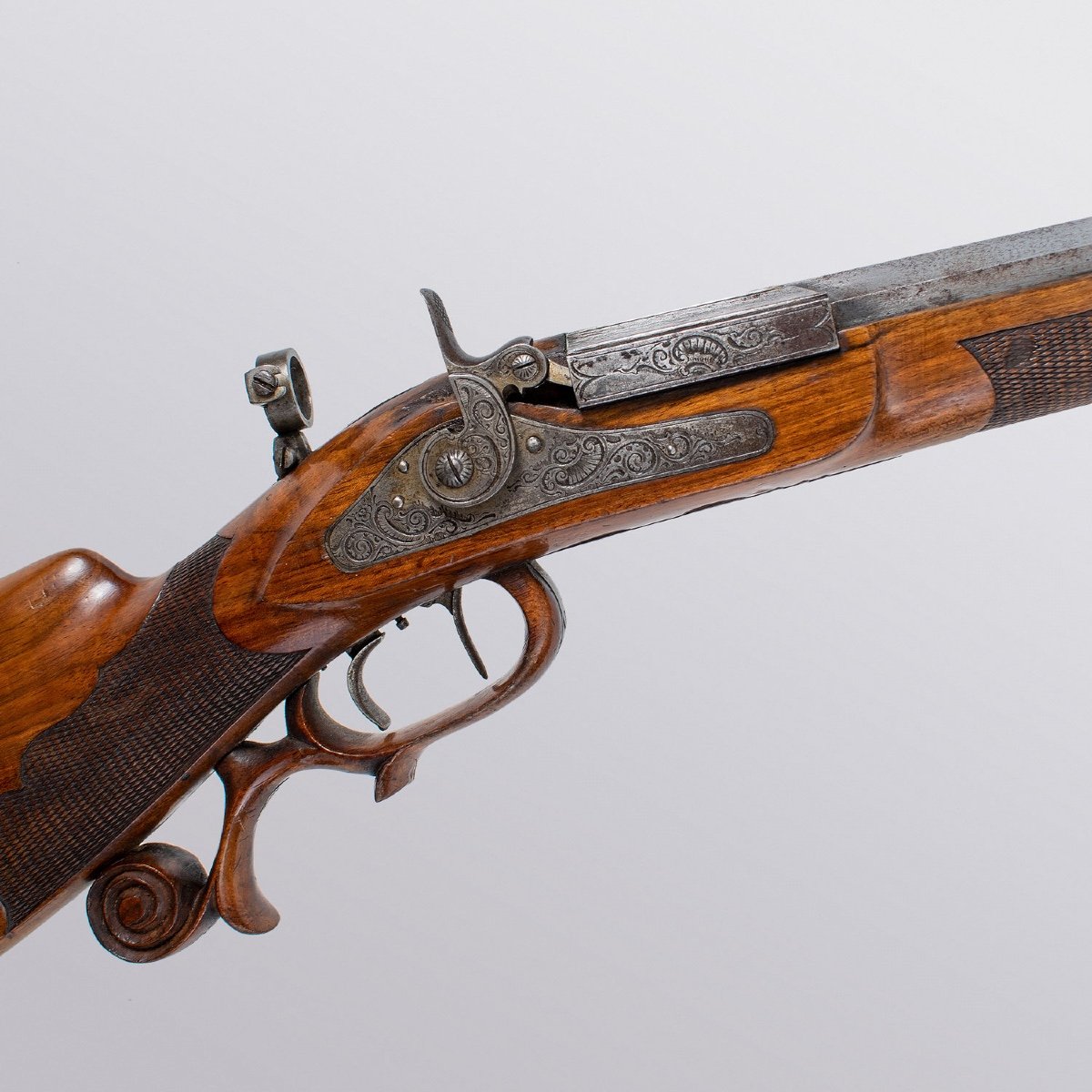 Carabine Type Zimmerstutzen à Percussion Allemande Reiger In Munchen Cal 4mm-photo-4