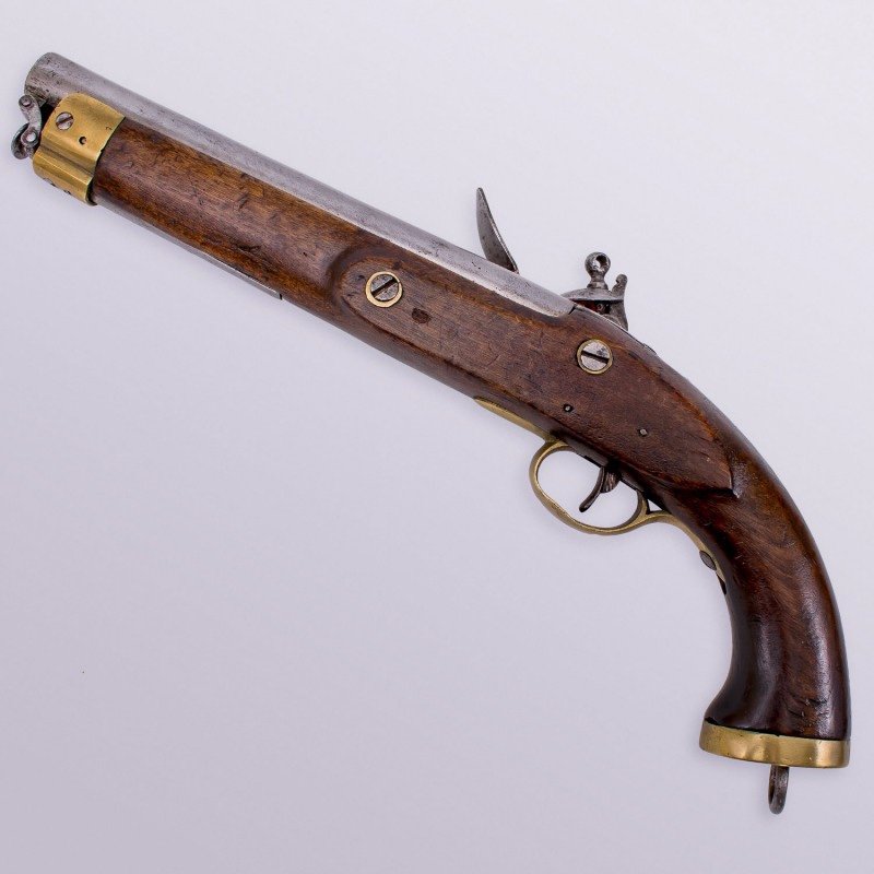Pistolet East India Company à Silex, Contrat Perse - Milieu XIXe Siècle-photo-2