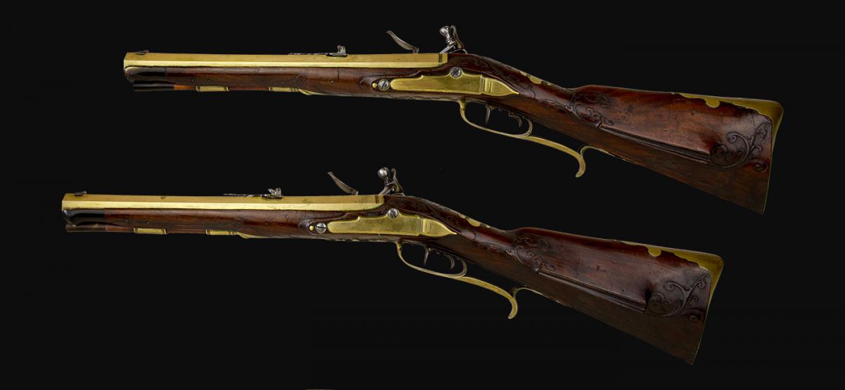 Paire De Carabines Autrichienne 1740, Cal 40-photo-2