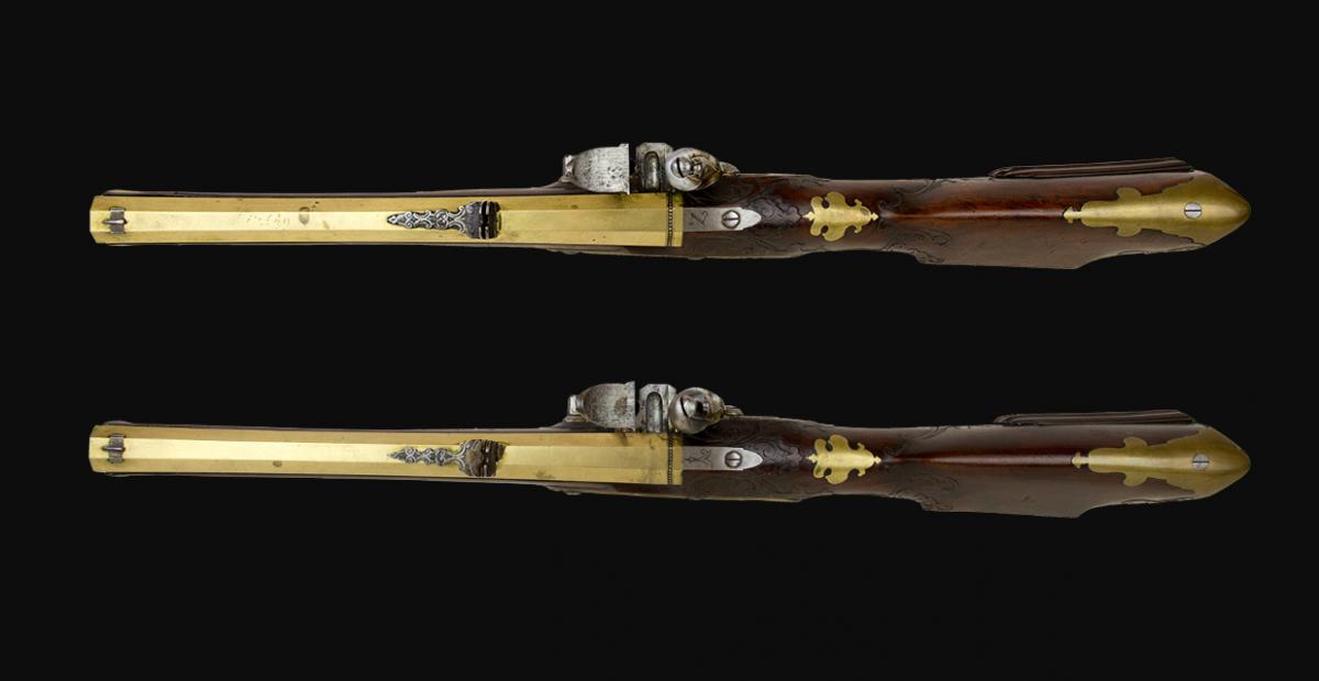 Paire De Carabines Autrichienne 1740, Cal 40-photo-3