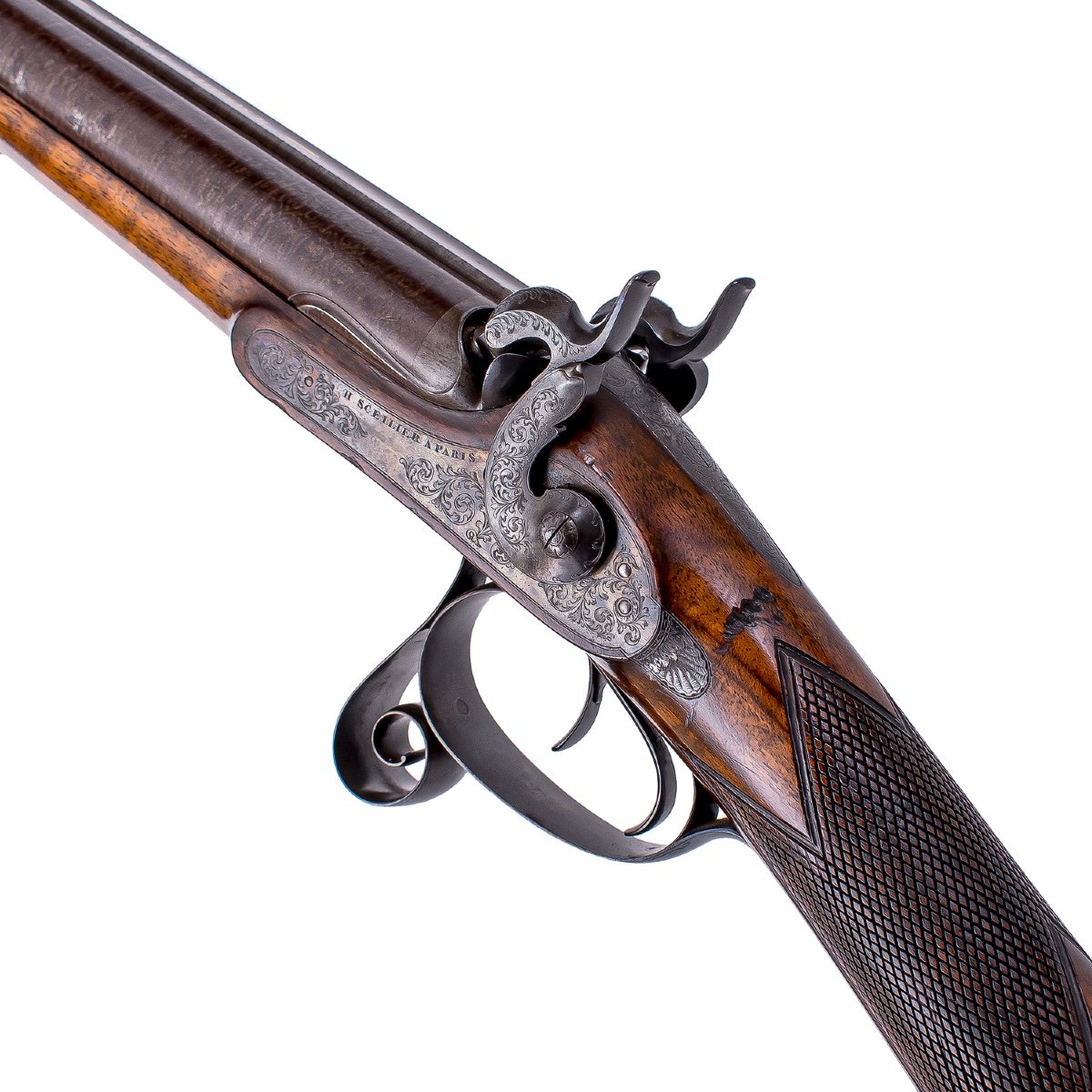 Shotgun “h Scellier In Paris” Percussion Cal 12-photo-4