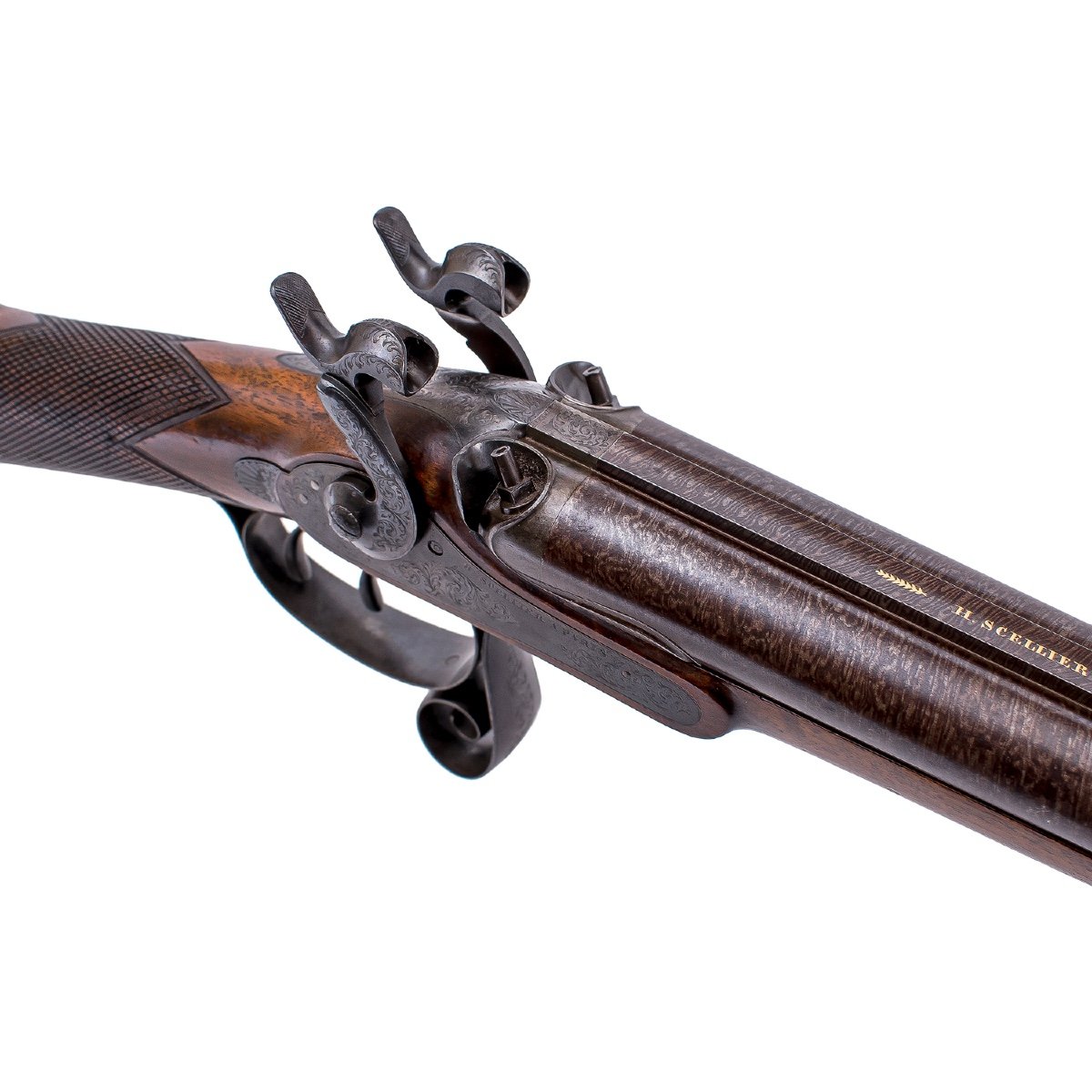 Shotgun “h Scellier In Paris” Percussion Cal 12-photo-5