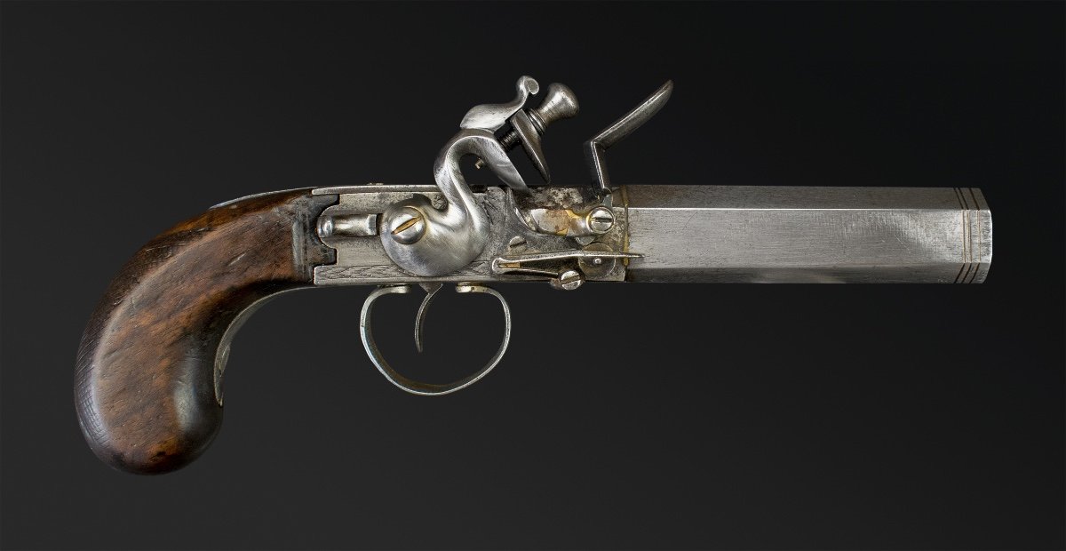 Pièce Unique - Pistolet À Silex De Grand Calibre Signé Mc Knight, Dublin 