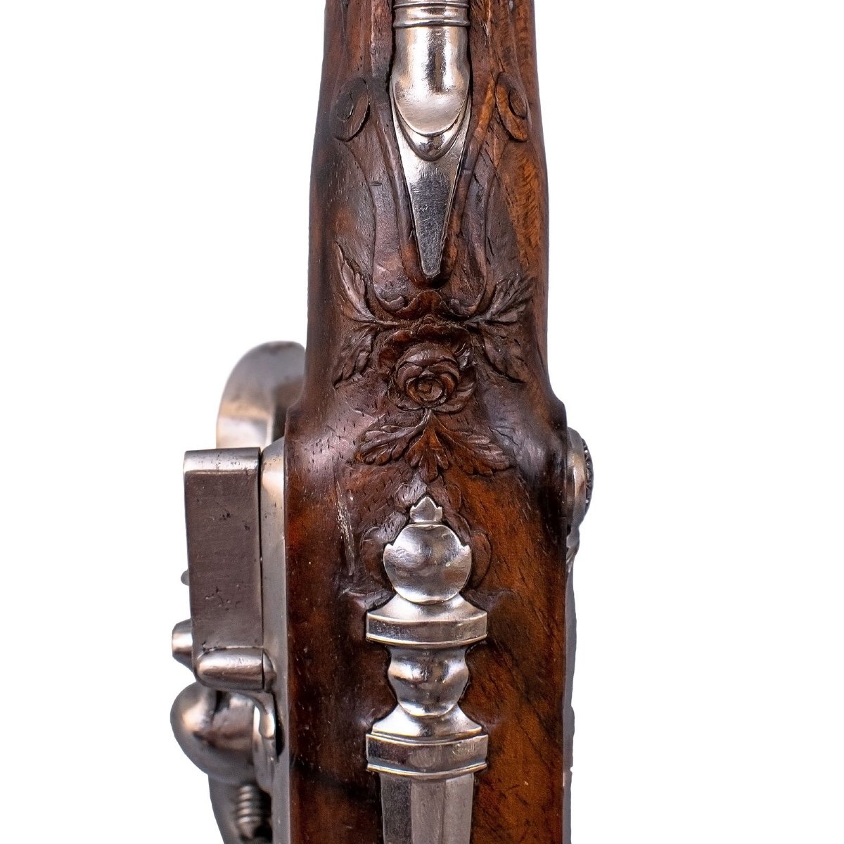 Pair Of French Flintlock Officer Pistols-photo-2